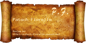 Patsch Fiorella névjegykártya